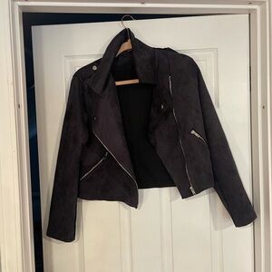 Black suede jacket